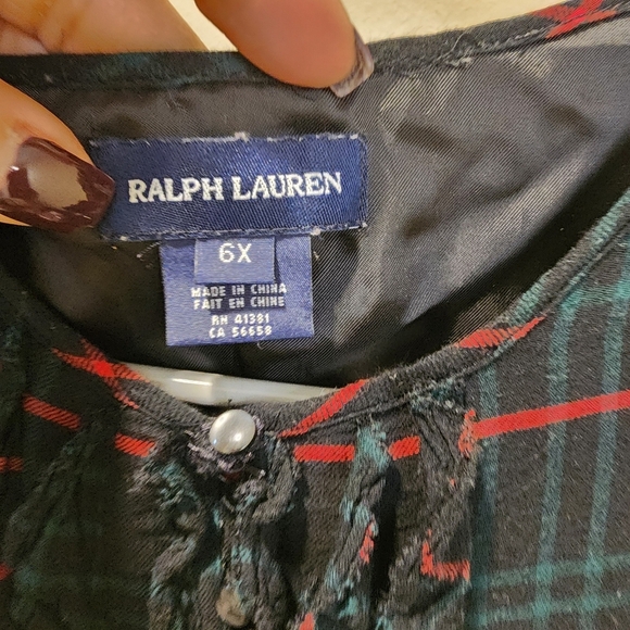 Ralph Lauren Plaid  Girls Dress Size 6x - Picture 2 of 14